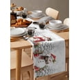 thumbnail image 3 of Table Runners 48 Inches Long Dress Scarves, Christmas Farmhouse Kitchen/Dining Table Runner, Short Coffee Tablerunners, Xmas Snowman Tree Botanical Gray 13x48 Inch, 3 of 7