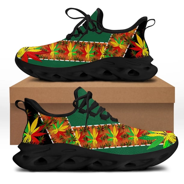 Zapatillas de deporte informales con cordones y estampado de bandera de Jamaica para mujer, antideslizantes, para actividades al aire libre