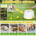 thumbnail image 6 of TOPCHANCES Automatic Tennis Ball Launcher for Dogs, Interactive Dog Toys for Samall & Medium Dogs, Dog Ball Thrower with 3 Launching Distance (19/32/45 ft), 5 Balls Included (Yellow), 6 of 7