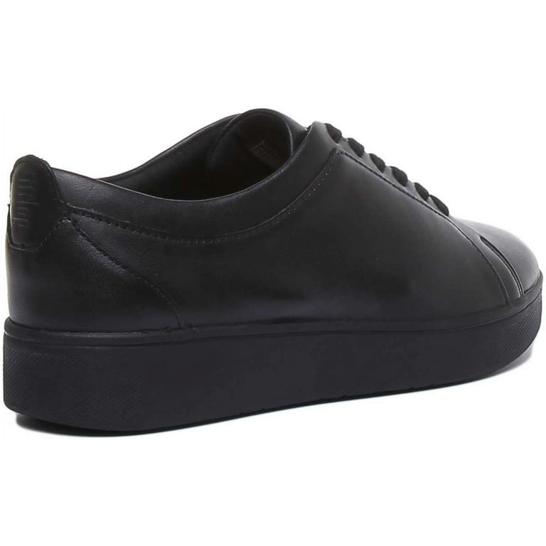 rally leather slip on fitflop black sneakers