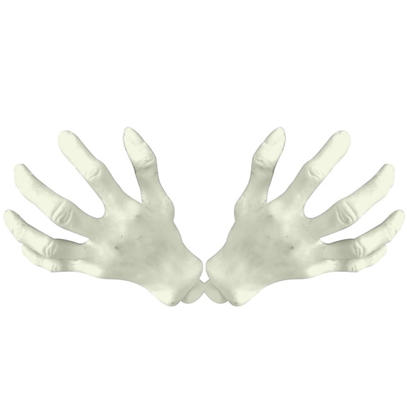 Pair of Realistic Hand Prop Decorations for Party Setup and Themed Display Soft Sculpted Palm and Finger Shape