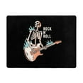 thumbnail image 3 of DouZhe Rock Skull Guitarist Pattern Area Rugs Non-Slip Machine Washable Floor Mat, Style Carpet Doormat, 63x48 inches, 3 of 6
