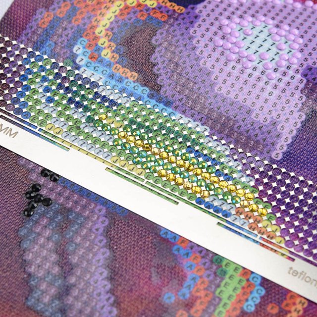Metal Bordery Mesh Regla Bordery Mesh Mesh Mesh Ruler, Regla de Pinta de Diamantes, 432 Agujeros Tool de Diamante Dot Tool para amateurq
