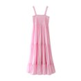 thumbnail image 4 of Fridja Robe Maxi pour Femmes Décontractée Boho Florale Manches Courtes à Volants Robe de Plage, 4 of 8