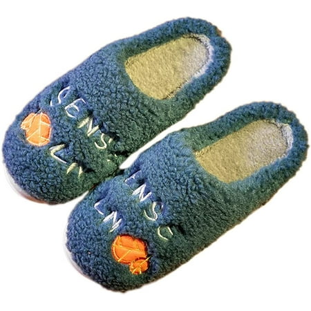

PIKADINGNIS Women Slippers Fluffy Faux Fur Winter Slide Memory Anti-Slip Foam House Shoes