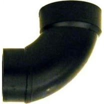 CANPLAS 102454LBC Sanitary Street Pipe Elbow, 4 in, Spigot x Hub, 90 deg Angle, ABS, Black