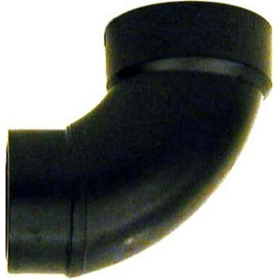 CANPLAS 102454LBC Sanitary Street Pipe Elbow, 4 in, Spigot x Hub, 90 deg Angle, ABS, Black