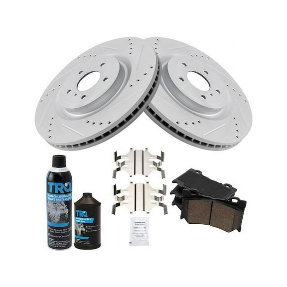 Front Brake Pad and Rotor Kit - Compatible with 2014 - 2016, 2018 - 2019 INFINITI Q50 2015