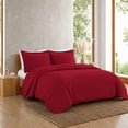 thumbnail image 2 of Swift Home Ultra Soft Solid Duvet Cover Set, Queen, Red, 2 of 6