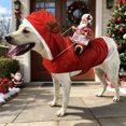 thumbnail image 5 of Pet Clothes Santa Riding Festive Outfit Holiday Apparel For Small Medium Large Puppies, 5 of 5