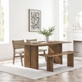 thumbnail image 6 of Modway Amistad 72" Rectangular Wood Dining Table and Bench Set in Walnut, 6 of 6