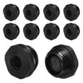 thumbnail image 1 of Paquete de 10 tapones de extremo de tubo con cabeza hexagonal interna, con conector de tapón de manguera de jardín de nylon de 1/2 NPT con anillo de sellado para terminar extremos de tuberías [Negro], 1 of 6