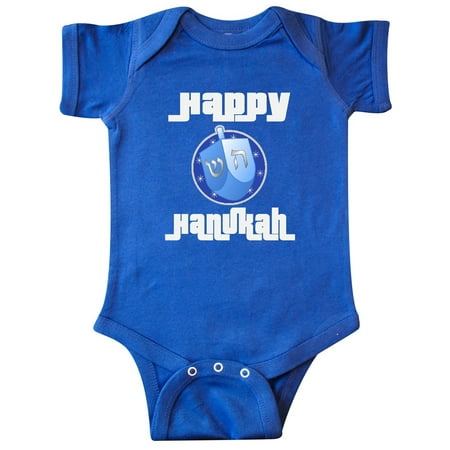 

Inktastic Happy Hanukkah Dreidel Gift Baby Boy or Baby Girl Bodysuit