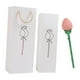 thumbnail image 1 of Caja de joyería con forma de rosa, soporte de metal, regalo romántico, soporte decorativo para joyas Caja Anillo Rosa, 1 of 9