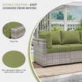 thumbnail image 4 of Pakunoda 8Pcs Cushion Covers for Outdoor Furniture, Waterproof Patio Cushion Covers Replacement Slipcovers with Zipper, Washable Reusable Outdoor Cushion Covers Light Green, Covers Only, 4 of 7