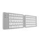 thumbnail image 2 of Teclado Bluetooth plegable, delgado, de bolsillo, portátil, inalámbrico, para Windows 7, 8, tableta, portátil, teléfono móvil, gris y blanco, 2 of 12