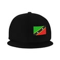 thumbnail image 2 of Flat Bill Visor Classic Snapback Hat St.Kitts And Nevis Large Flag Adjustable Style Baseball Cap, 2 of 7