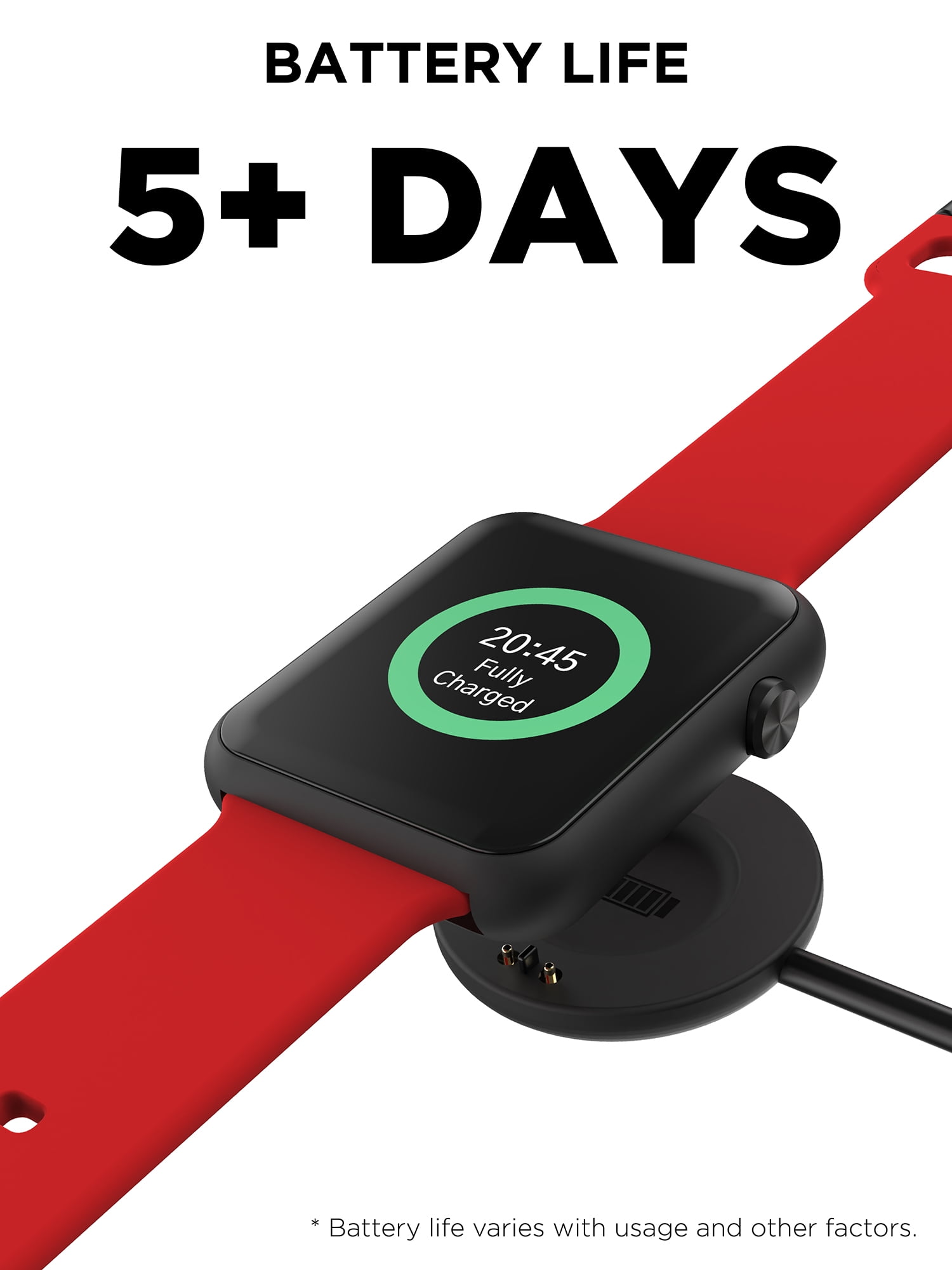 Itech fusion smartwatch battery life hotsell
