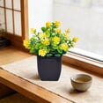 thumbnail image 1 of Ke1Clo Artificial Potted Plant, Small Fake Succulent Bonsai, 6.7 Inch Plastic Desktop Greenery for Home Office, No Maintenance Simulated Plant Decor, 1 of 6