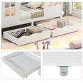 thumbnail image 5 of Cama casita cama infantil cama juvenil 200x90 con protección anticaída, versátil cama infantil de madera para niños y niñas, cajones blancos, cama infantil de madera maciza con ventana anticaída y somier, blanco esquí esquí Gafas de esquí, 5 of 5