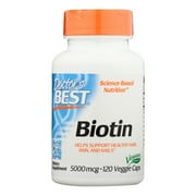 Doctors Best Biotin 5000 mcg 120 vc (Pack Of 4)