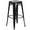 Black, variant on Flash Furniture Commercial Grade 30" High Backless Black-Antique Gold Metal Indoor-Outdoor Barstool with Square Seat