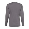 thumbnail image 3 of Hanes - Perfect-T Women’s Long Sleeve Scoopneck T-Shirt - S04LS - Charcoal Heather, 3 of 3