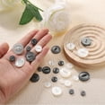 thumbnail image 4 of Uxcell 12pcs 28L Cream White Round Sewing Buttons 18mm 11/16" Resin 2-Hole Fish Eye Craft Replacement Button, 4 of 7