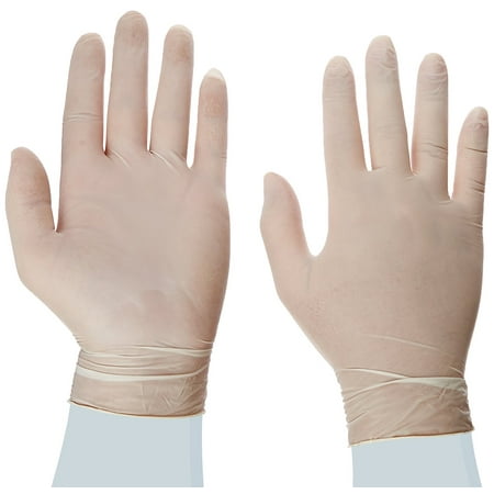 Disposable Latex Gloves, Powder Free, Size: Small (Case Of 10 Boxes)