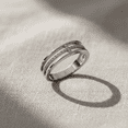 thumbnail image 2 of Sterling Silver Cz Sideways Cross Ring for Women and Teens - Size 5, 2 of 7