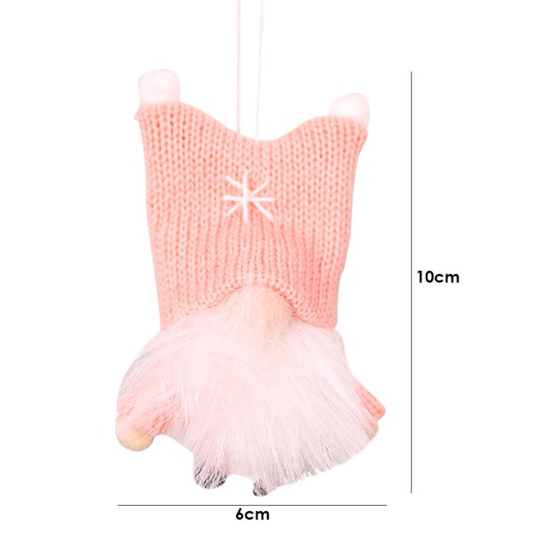 Adornos De Punto Cute Knit Faceless Doll Navidad Juguete Colgantes Adornos Party Home Decor (D) Likrtyny Libre de BPA