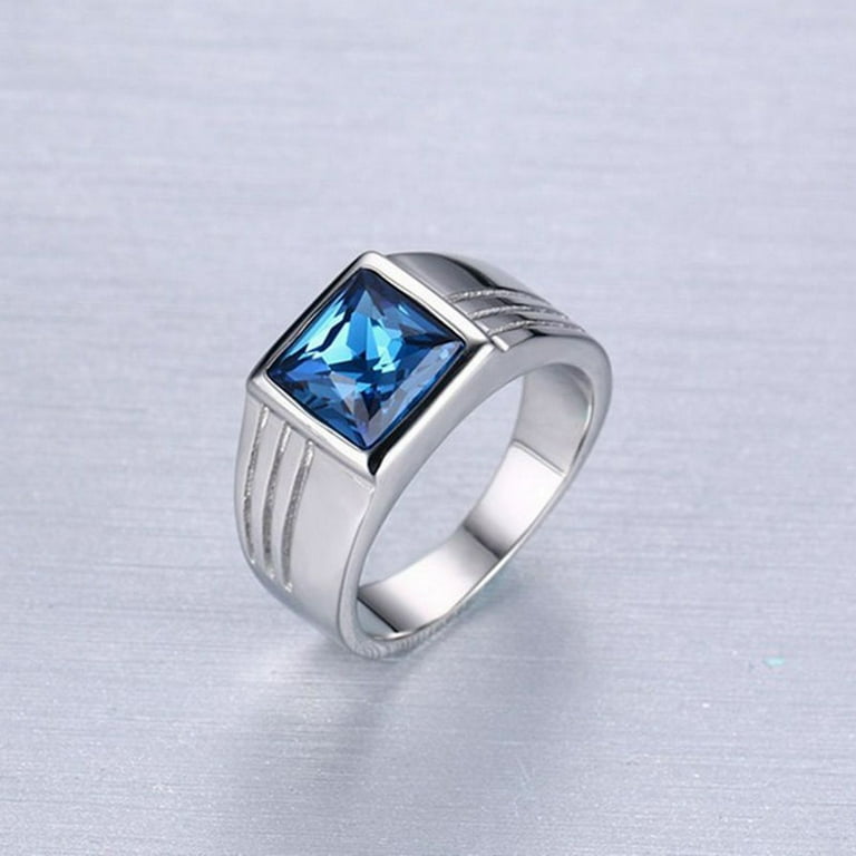All Blues Square Ring Thin サイズ62 正規品】All Blues SQUARE RING THICK 60 Mens Gorgeous Blue Square
