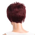 thumbnail image 4 of Peluca corta natural Yuyangstore Pelucas llenas rojo vino Cosplay 11 pulgadas, 4 of 8