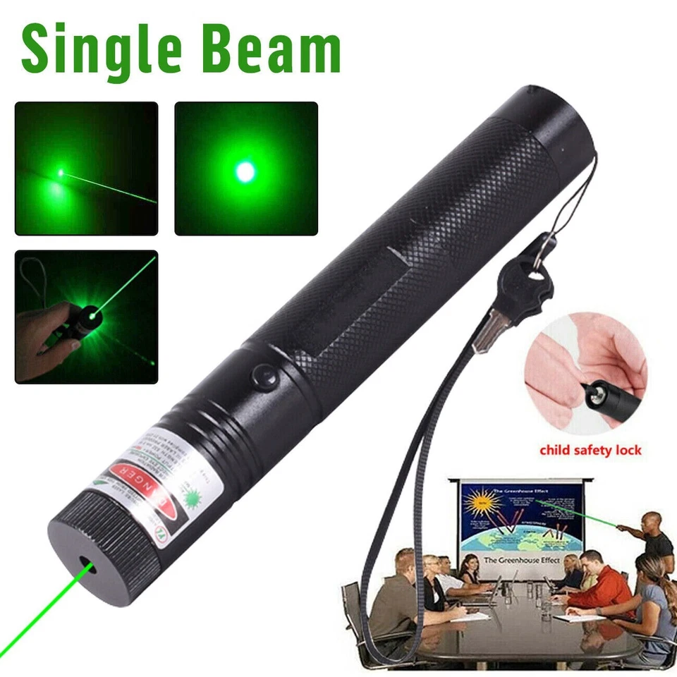 CRESTIN- 9900Mile Green Laser Pointer Pen Light Astronomy Visible Beam Rechargeable Lazer
