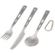 thumbnail image 2 of Cuchara de titanio Juego de cubiertos de 3 piezas Lixada Cuchillo de cocina de titanio para acampar al aire libre Cuchillo Cuchara Tenedor con mosquetón Lixada Cuchara de titanio, 2 of 7