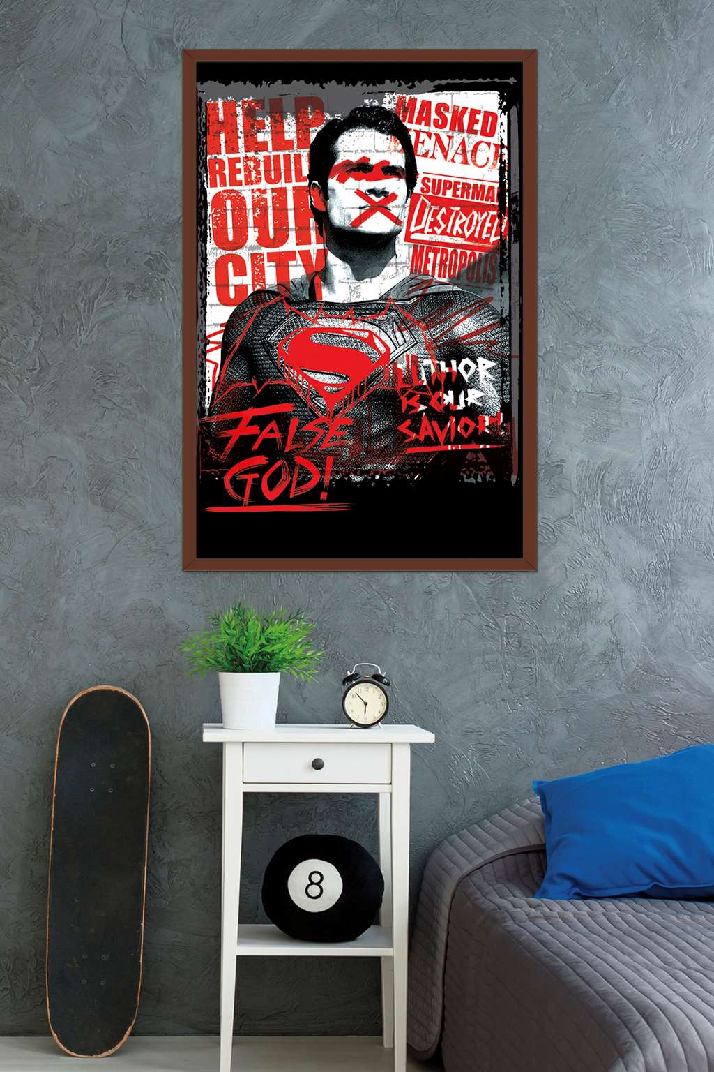 DC Comics Movie - Batman v Superman - False God Wall Poster, 22.375" x 34", Framed