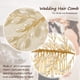 thumbnail image 4 of Peineta de pelo nupcial dorada para accesorios para el cabello de boda para novias, piezas de pelo de boda para novias y mujeres, 4 of 5
