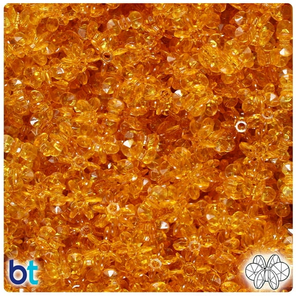 BeadTin Topaz Transparent 10mm SunBurst Craft Beads (450pcs)