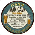 thumbnail image 1 of IVAN'S Man Cave Rules 12" Round Metal Sign Garage Bar Decor 200120009065, 1 of 1