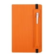 thumbnail image 2 of UttpKLBx School Office Supplies A5 Strap Notebook Business Office Notepad Insert Pen Leather Diary Holiday Decorations (Orange), 2 of 8