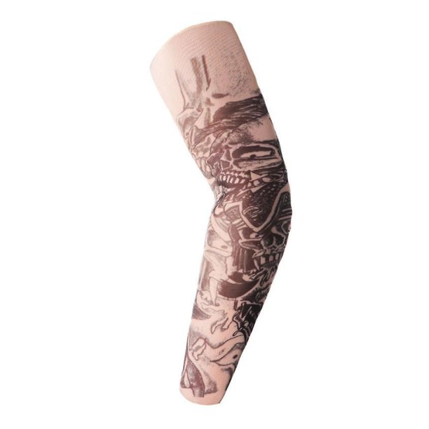 Mangas de brazo con tatuajes falsos, protector solar, suaves y elásticas, guantes para ciclismo