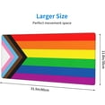 thumbnail image 3 of Rainbow Flag Gay Pride LGBTQ Gaming Mouse Pad Pride Large Mouse Pad (31.5x11.8 Inch) Non-Slip Rubber Base Large Desk Mat Desk Protector for Home Office Gaming Work, 3 of 6