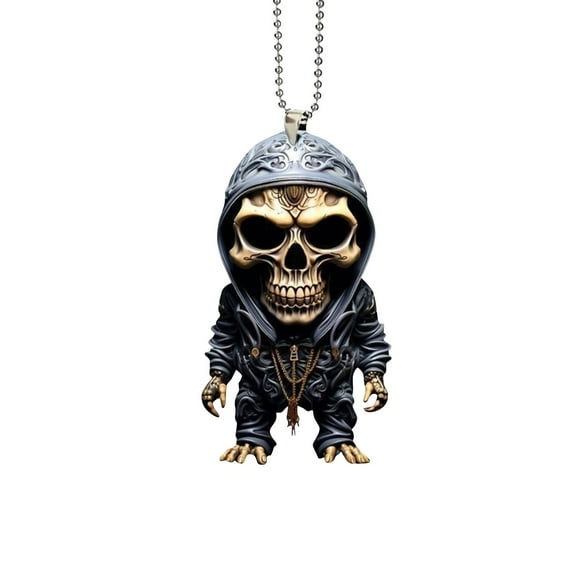 Halloween Skeleton Man Creative Car Decoration Acrylic Flat Pendant, Halloween Decorations, Halloween Decorations Outdoor, Horrible Party Decors, Horror Decors