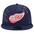 thumbnail image 2 of Men's-New Era  Navy Detroit Red Wings Americana Fireworks 59FIFTY Fitted Hat, 2 of 5