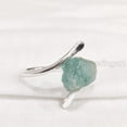 thumbnail image 2 of Natural Blue Apatite Ring, Rough Apatite Ring, Healing Birthstone, Cross Band Ring, 925 Sterling Silver, Womens Ring, Christmas, Thanksgiving, Handmade, Statement Jewelry, Rough Gemstone Jewelry, 2 of 5
