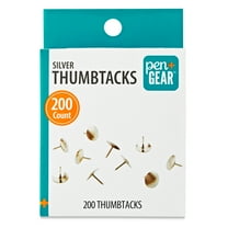 Pen + Gear Silver Steel Precision Crafted ThumbTack Thumbtacks 200 Count, Pins & Tacks