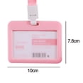 thumbnail image 2 of Work card badge Student ID card lanyard clip Work card ID card clip can be resealedPink, 2 of 5