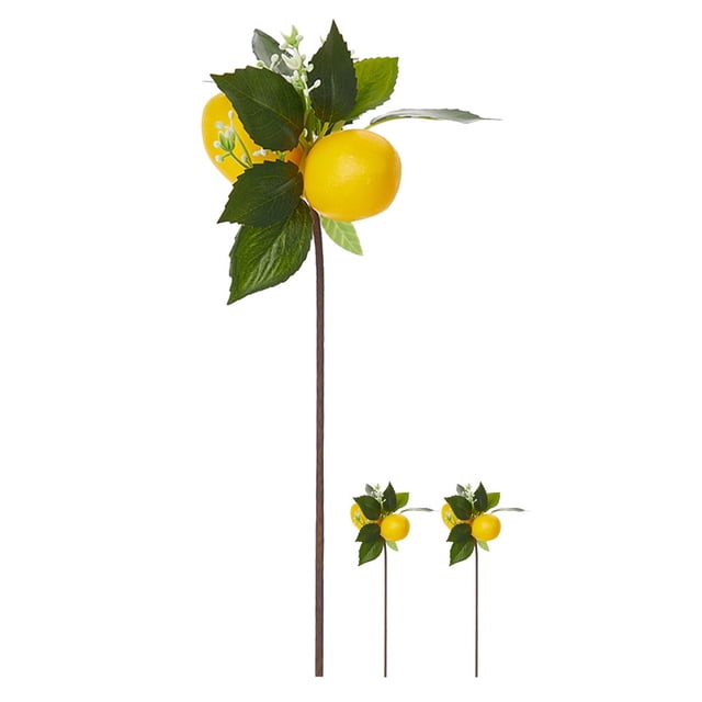 3Pcs Lemon Stem Lemon Branch Artificial Lemon Branch Diy Napkin Holder Buckles