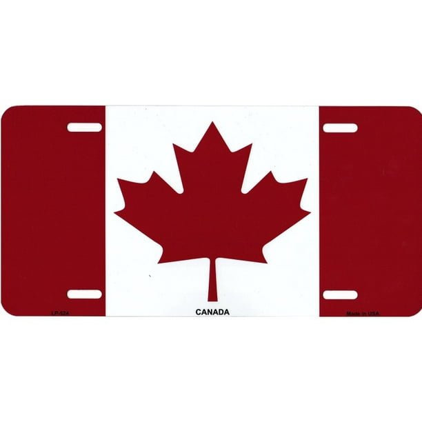 Plaque d'Immatriculation en Métal du Drapeau du Canada