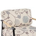 thumbnail image 3 of Leumius Modern Accent Chair with Plush Cushions, Minimalist Metal Frame and Wooden Armrest Design for Living Room Bedroom Office White+Multi, 3 of 9